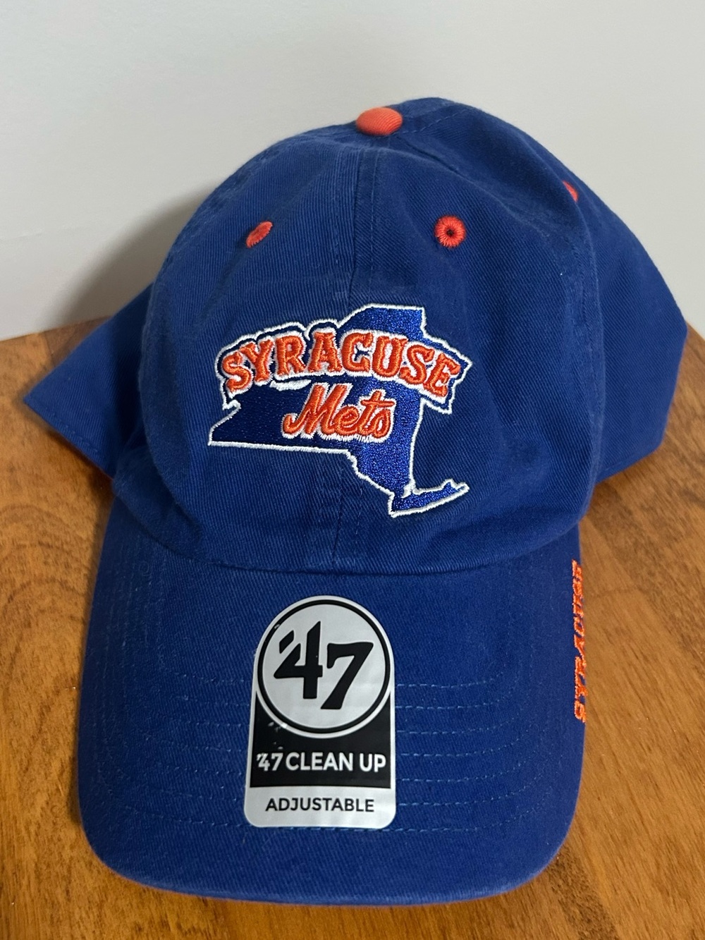 Syracuse Mets Hat Minor League Baseball Ball Cap Blue Orange New NWT